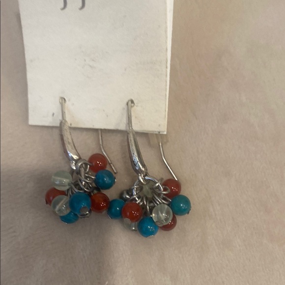 J. Jill Silver and Semi-Precious Multicolor Beaded Earrings - Picture 3 of 3